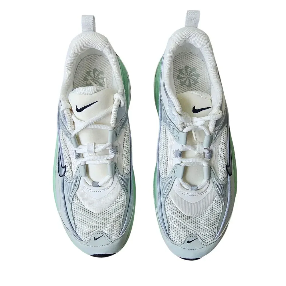 Nike Women's Air Max Bliss Next Nature‎ Casual Shoes Size 9.5 White/Silver/Green